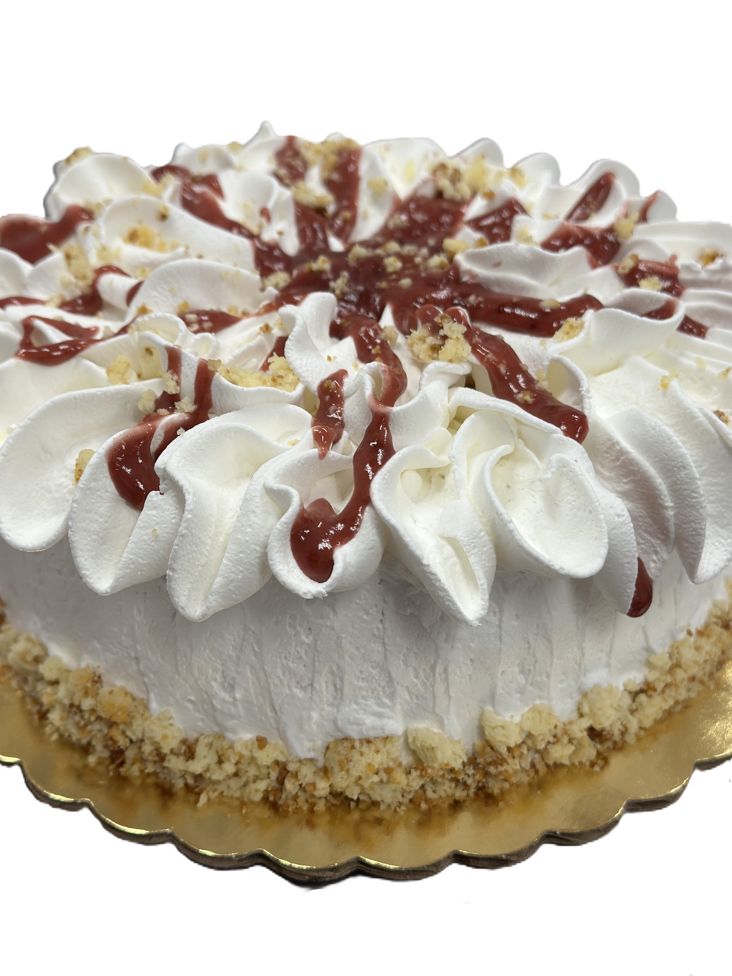 Small Strawberry Ruffle Cake