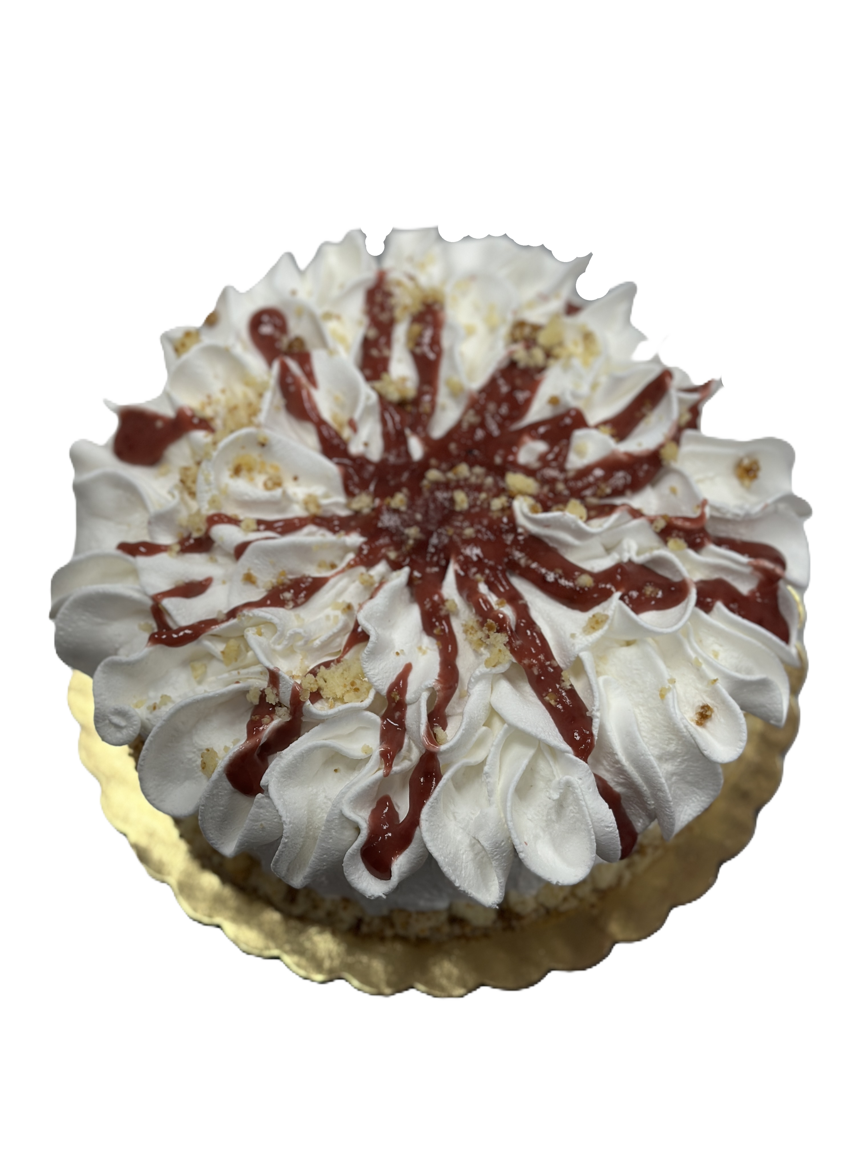 Small Strawberry Ruffle Cake