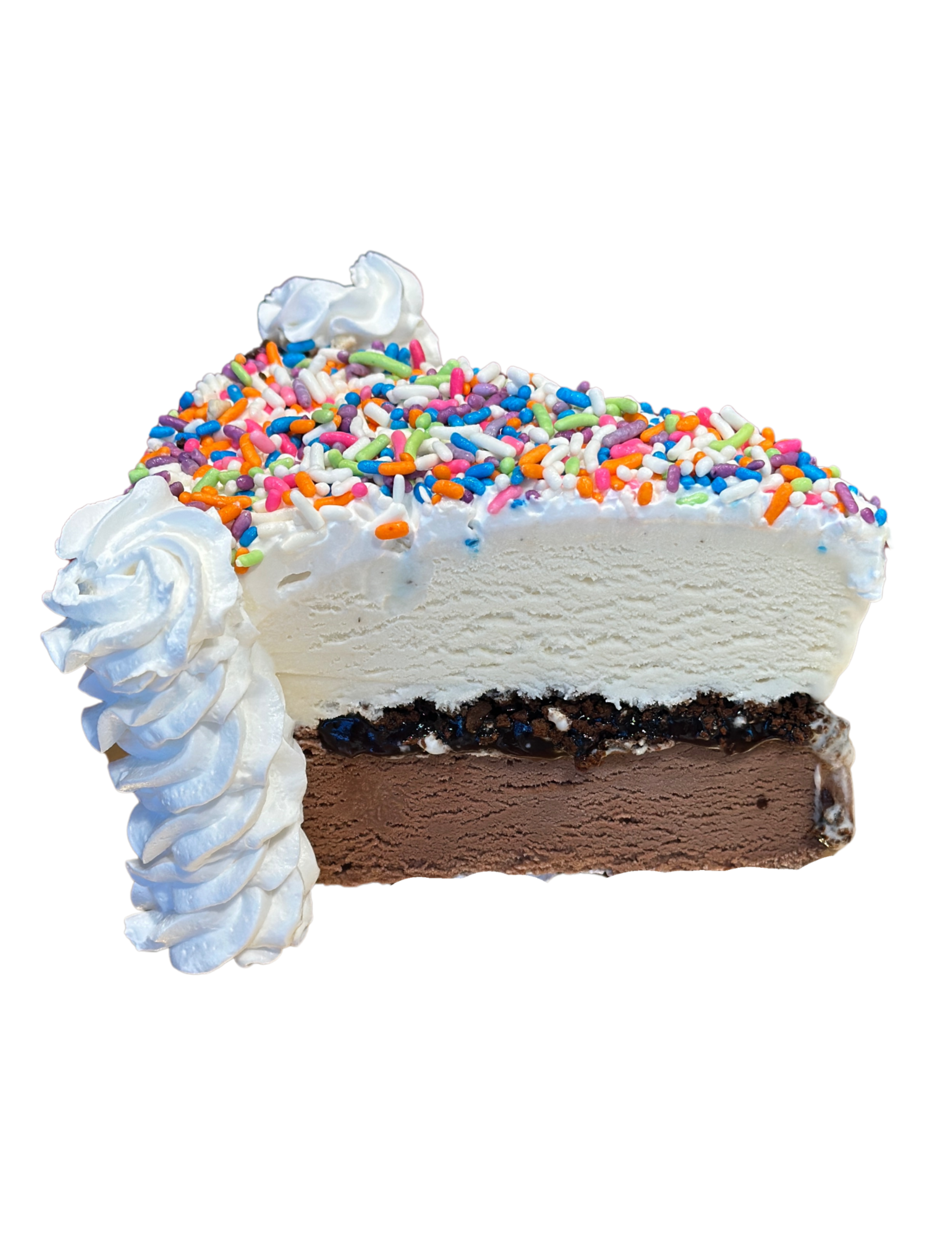 Slice of Sprinkle Crunch Cake