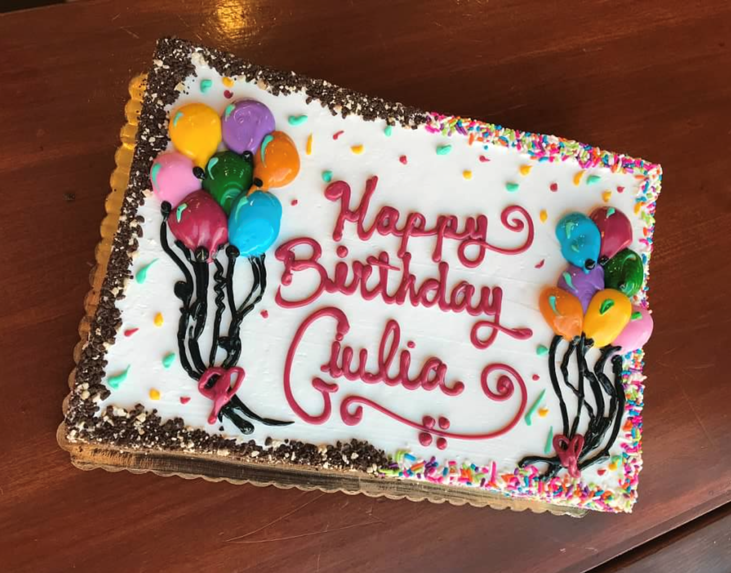 1/4 Sheet Balloon Cake